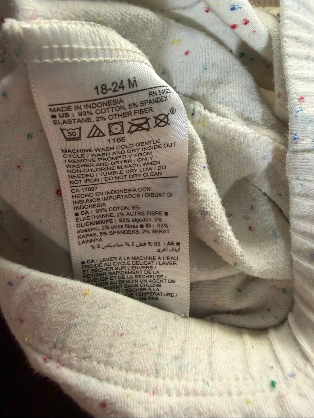 Old Navy 18/24 Confetti print leggings